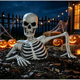 Half-Buried Giant Skull Prop | LED Eyes Poseable Arms Yard Decor Outdoor Halloween Decorations - The Eezee Shop