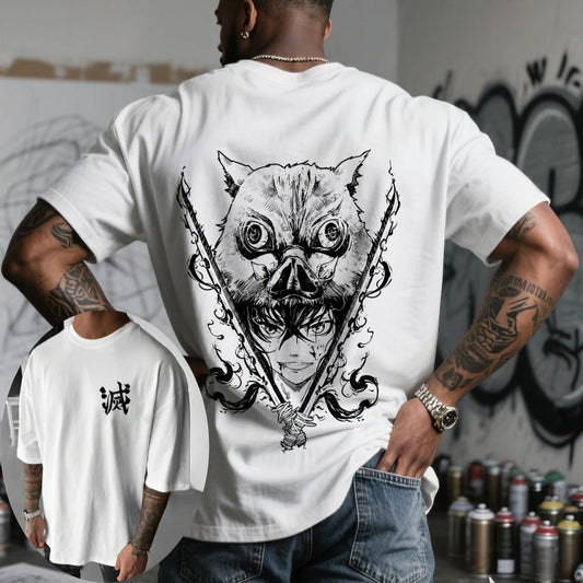 Inosuke Hashibira Demon Slayer Anime Streetwear for Men Anime Tshirts - The Eezee Shop