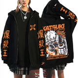 Bakugo Katsuki Zip-Up Hoodie | My Hero Academia Oversized Jacket Hoodies & Sweatshirts - The Eezee Shop