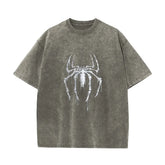 Men's Wash Shirts Vintage Spider Graphic Washed Shirt Colorse Spider Other - The Eezee Shop