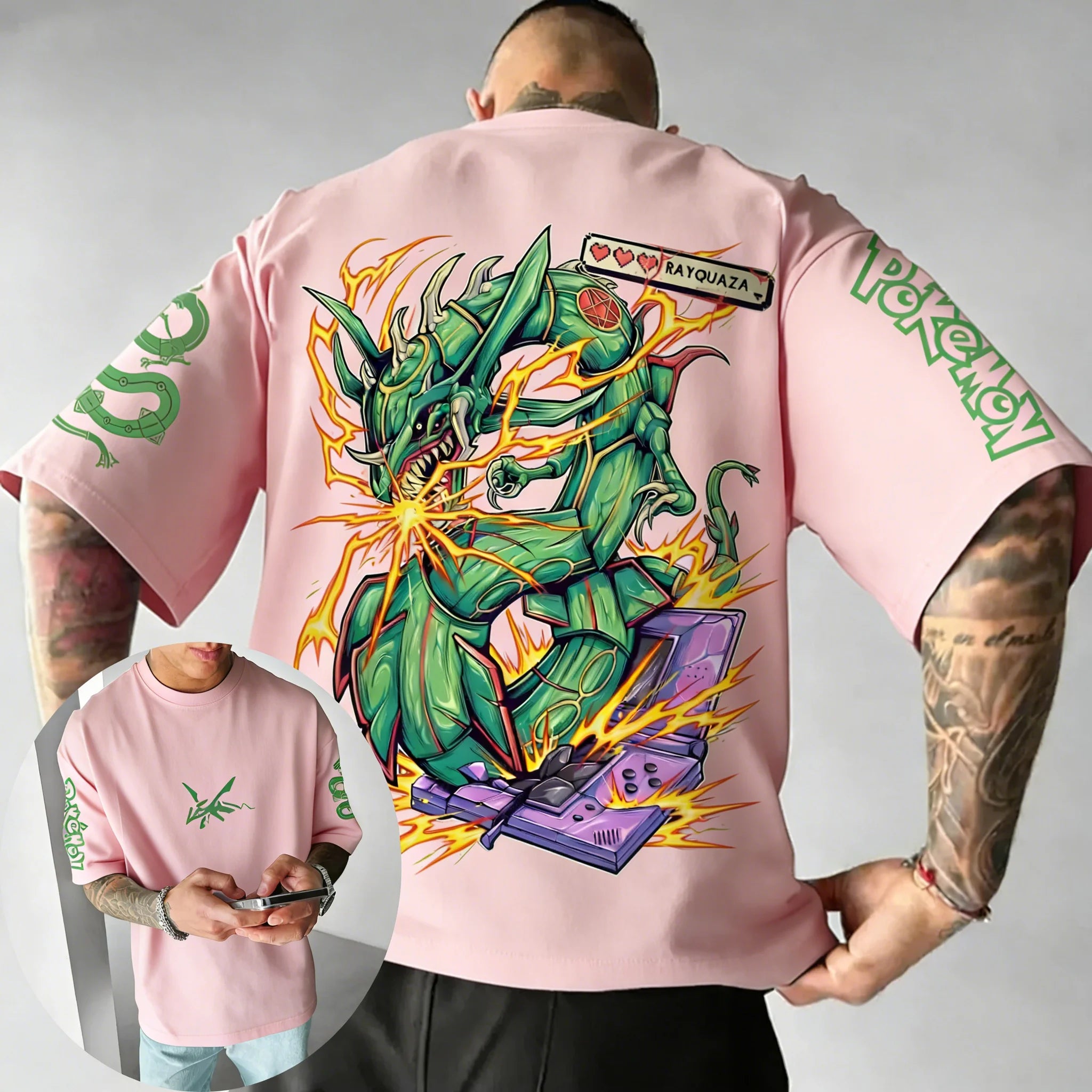 Pokémon Anime Peripheral Pikachu Double-sided Printed T-shirt 2026 Summer Kids Tee Outdoor Training and Fitness Men's Sportswear Anime Tshirts - The Eezee Shop