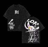 One Piece Loki Acid Wash T-Shirt | Vintage Black Cotton Tee Graphic Tees - The Eezee Shop