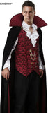 Men's Victorian Vampire Costume | Gothic Shirt & Long Cape Halloween Costumes - The Eezee Shop