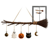 LED Witch Broom Wall Decor | Glowing Halloween Wall Art Halloween Decorations - The Eezee Shop