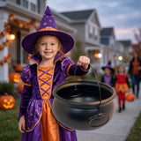 32cm Black Witch Cauldron | Halloween Party Candy Bucket Party Supplies - The Eezee Shop