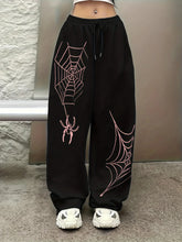 Spider Web Print Cotton Joggers | Unisex Halloween Sweatpants Joggers & Pants - The Eezee Shop