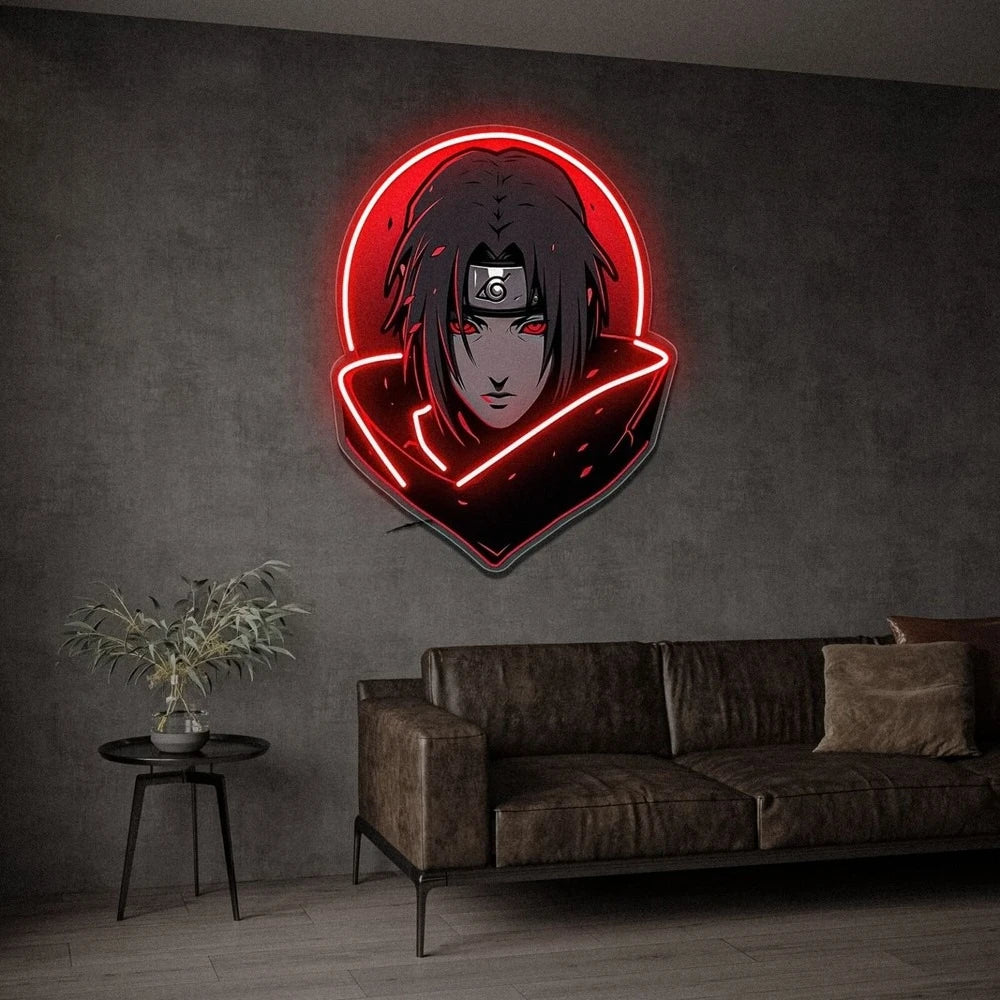 Naruto Itachi Uchiha Neon LED Light Sign USB Powered Dimmable Anime Wall Decor Anime Lamps - The Eezee Shop