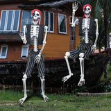 Life-Size Realistic Human Skeleton | Pirate Party Halloween Prop Outdoor Halloween Decorations - The Eezee Shop