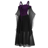 Women's Medieval Witch Dress | Butterfly Sleeve Halloween Costume Halloween Costumes - The Eezee Shop