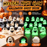 Glow-in-the-Dark Mini Ghost Figurine Set | Halloween Table Decor Halloween Figurines - The Eezee Shop