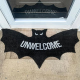 Black Bat Shaped Doormat | Gothic Washable Entrance Mat Rugs & Doormats - The Eezee Shop