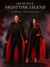 Reversible Vampire Cape | Red & Black Halloween Cosplay Cloak Cosplay Accessories - The Eezee Shop