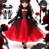 Girls Gothic Ghost Bride Costume | Tutu Dress, Wig & Veil Kit Halloween Costumes - The Eezee Shop