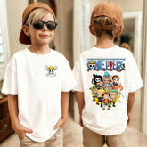 Kids One Piece T-Shirt | Luffy & Zoro Cotton Anime Tee Graphic Tees - The Eezee Shop