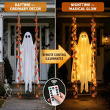 Swinging Flying Ghost Decoration | LED Remote Halloween Yard Ghost Outdoor Halloween Decorations - The Eezee Shop