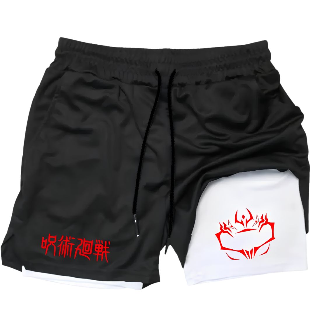 Jujutsu Kaisen Compression Shorts Men Fitness Gym Short performance shorts - The Eezee Shop