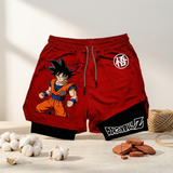 Dragon Ball Anime GOKU Peripheral Printed Double Layer Shorts Performance shorts - The Eezee Shop