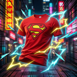 Superman Hero T-Shirt Vintage Short Sleeve Tee