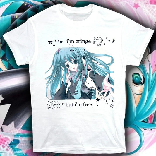 Y2K Japanese Anime Pattern T-Shirt Hip-Hop Casual Tee Anime Tshirts - The Eezee Shop