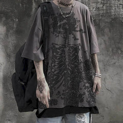 Gothic Skull Streetwear T-Shirt Men's High Street Summer Tee Anime Tshirts - The Eezee Shop