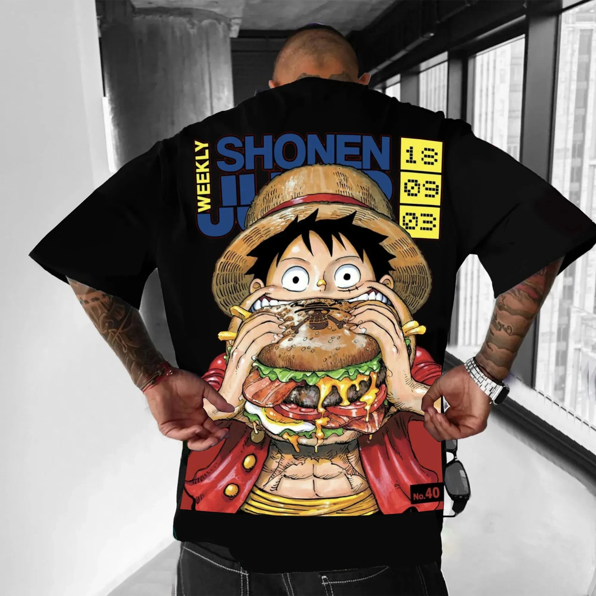 One Piece Luffy Cotton Short Sleeve T-Shirt Anime Tshirts - The Eezee Shop