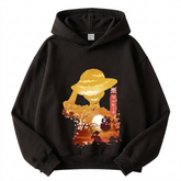 One Piece Luffy Hoodie Fleece Sweatshirt with Anime Print, Kids Trendy Pullover Hoodies Series - The Eezee Shop