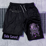 Solo Leveling 2-in-1 Fitness Shorts Japanese Running Sports Sweatpants Performance shorts - The Eezee Shop
