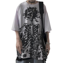 Gothic Skull Streetwear T-Shirt Men's High Street Summer Tee Anime Tshirts - The Eezee Shop
