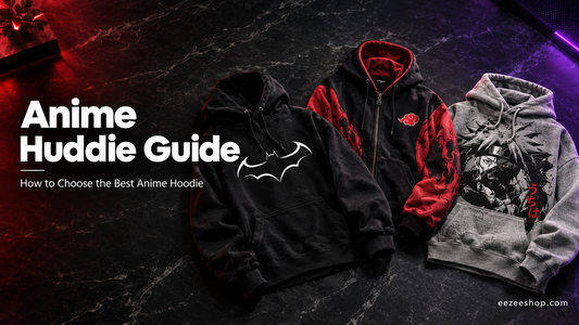 Anime huddie guide cover showing premium anime hoodies with text How to Choose the Best Anime Hoodie for Everyday Style