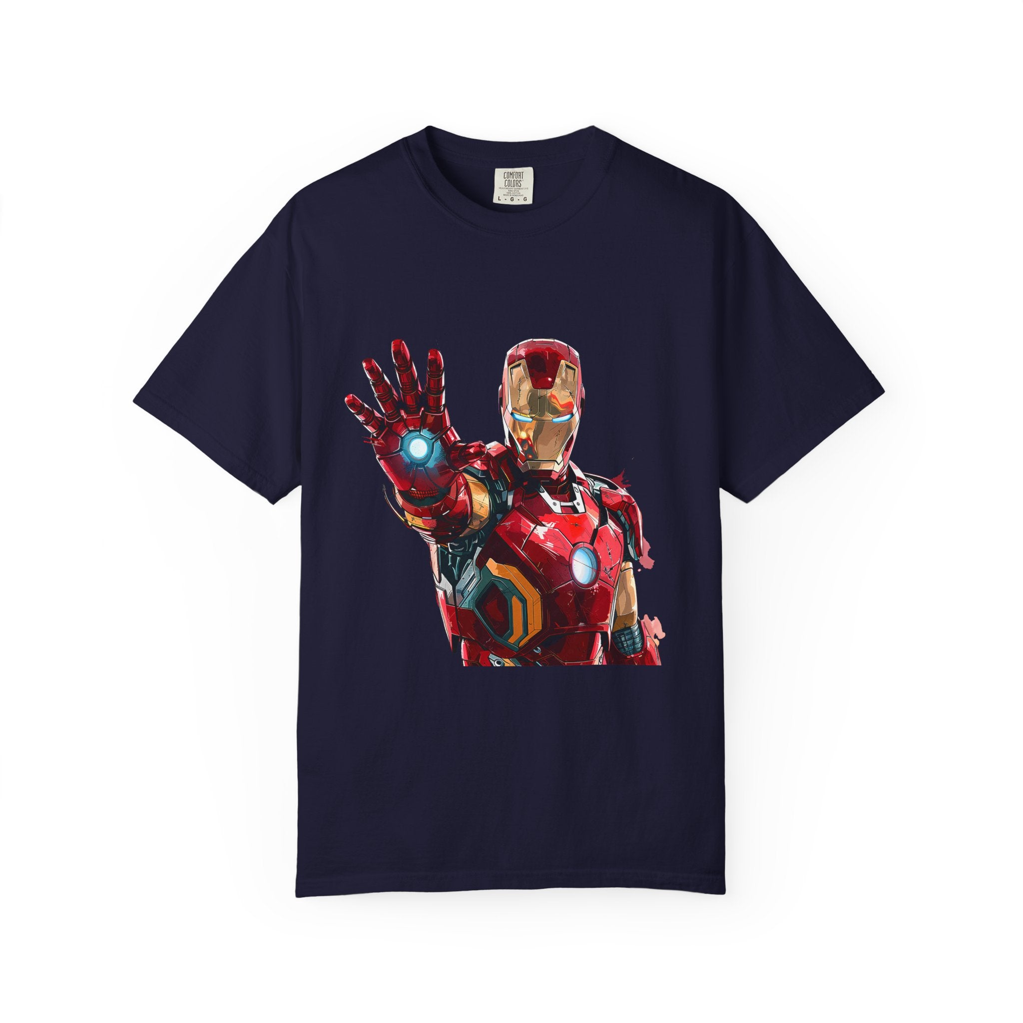 Marvel Iron Man Repulsor Blast Print Graphic Cotton Tee T-Shirt - The Eezee Shop
