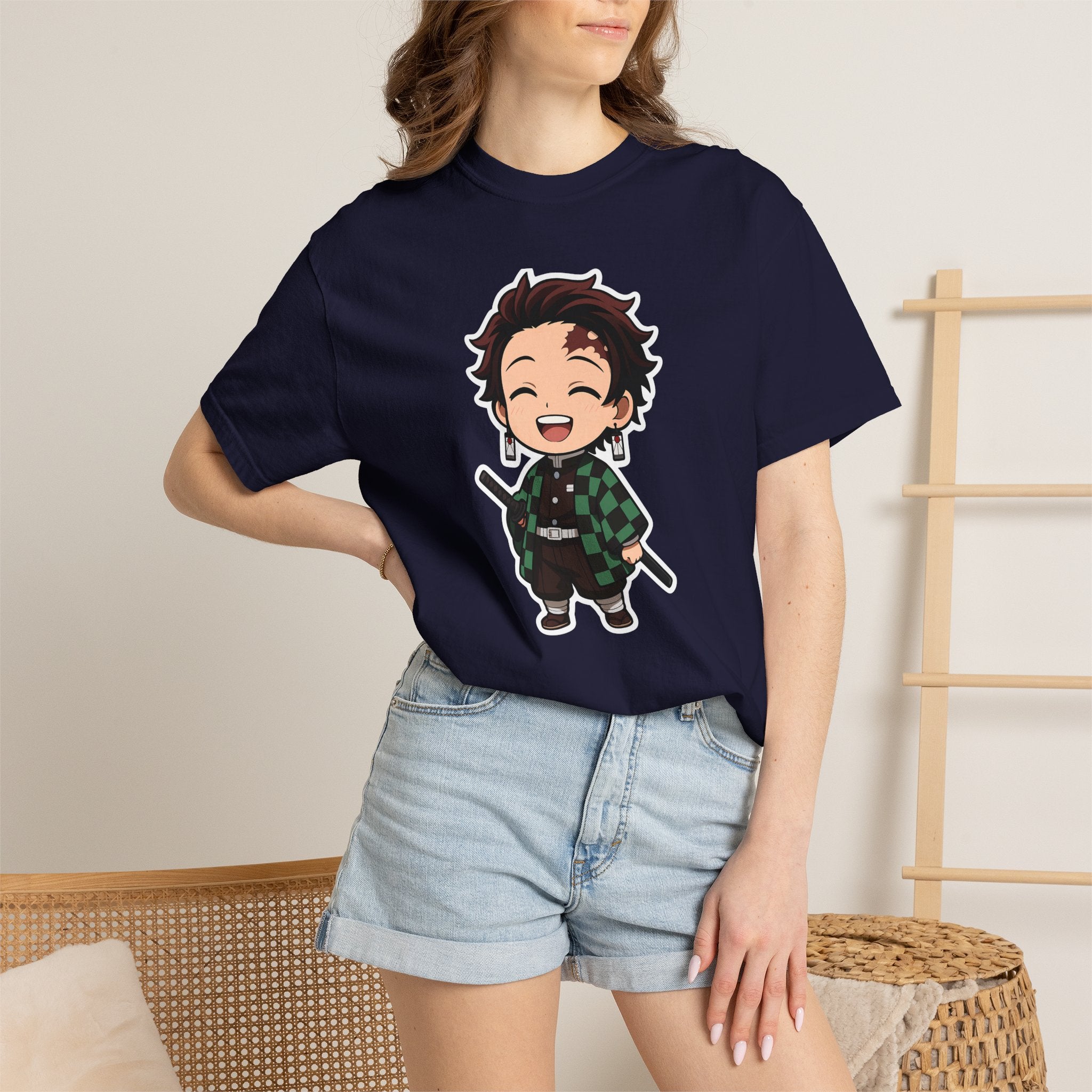 Tanjiro Chibi T-Shirt Cute Demon Slayer Anime Tee T-Shirt - The Eezee Shop