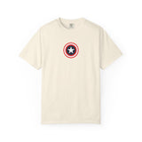 Captain America Shield Unisex T-Shirt Garment Dyed Marvel Superhero Tee T-Shirt - The Eezee Shop