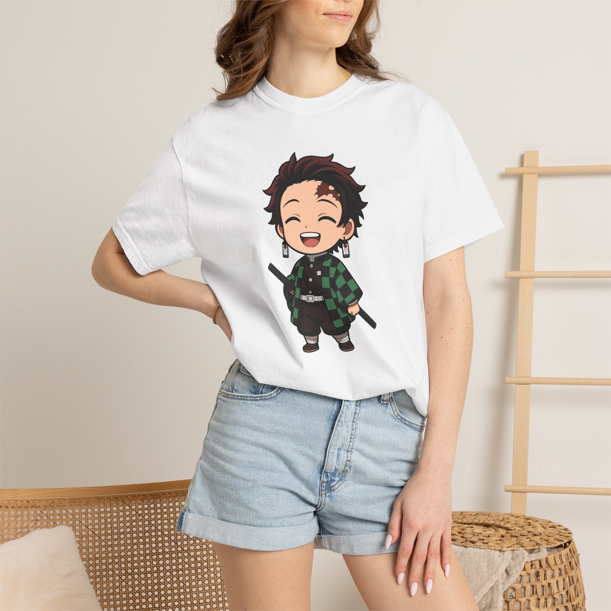 Tanjiro Chibi T-Shirt Cute Demon Slayer Anime Tee T-Shirt - The Eezee Shop