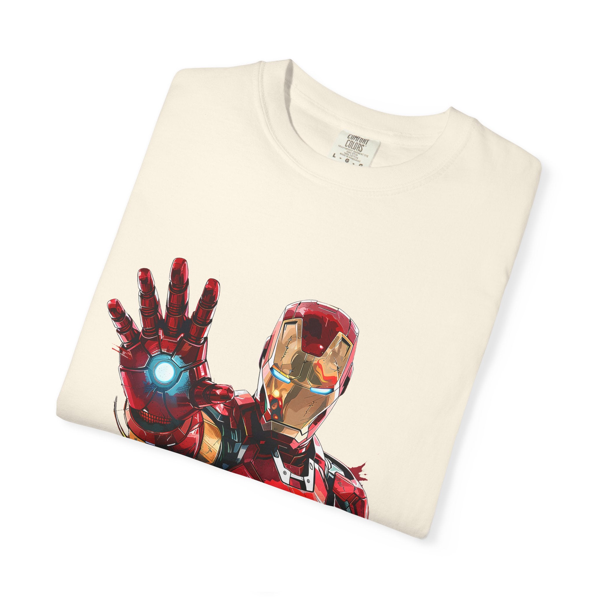 Marvel Iron Man Repulsor Blast Print Graphic Cotton Tee T-Shirt - The Eezee Shop