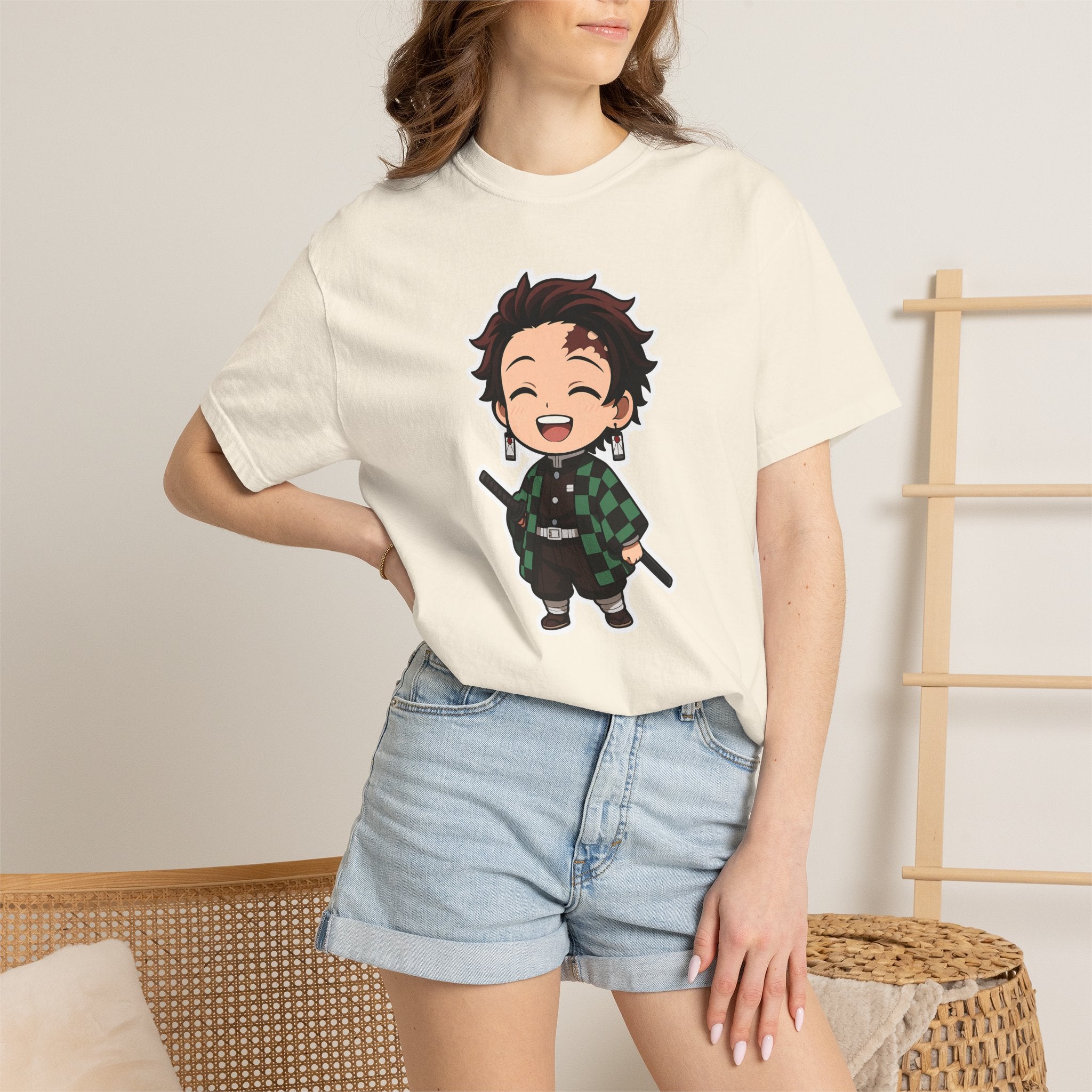 Tanjiro Chibi T-Shirt Cute Demon Slayer Anime Tee T-Shirt - The Eezee Shop
