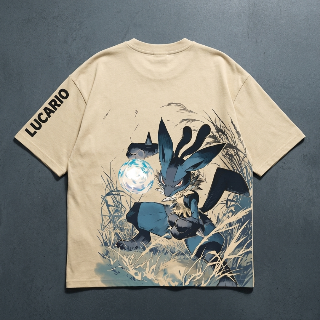 Oversized Cosplay Costumes Pokémon Lucario Summer Anime Tshirts - The Eezee Shop