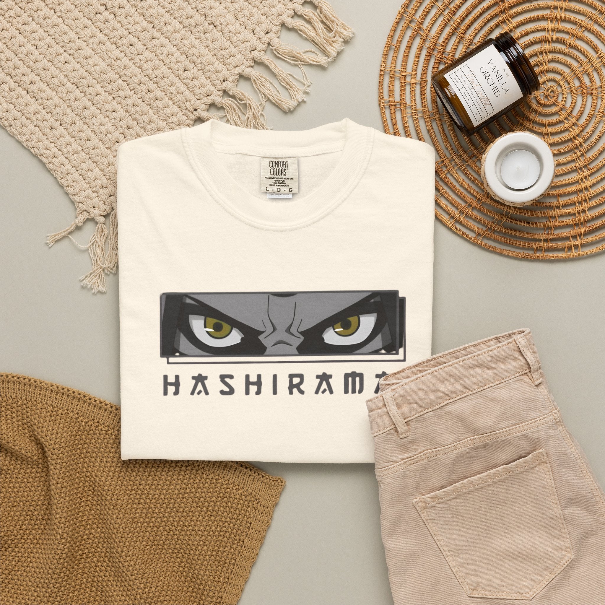 Naruto Hashirama Senju Eyes T-Shirt Anime Ninja Graphic Tee T-Shirt - The Eezee Shop