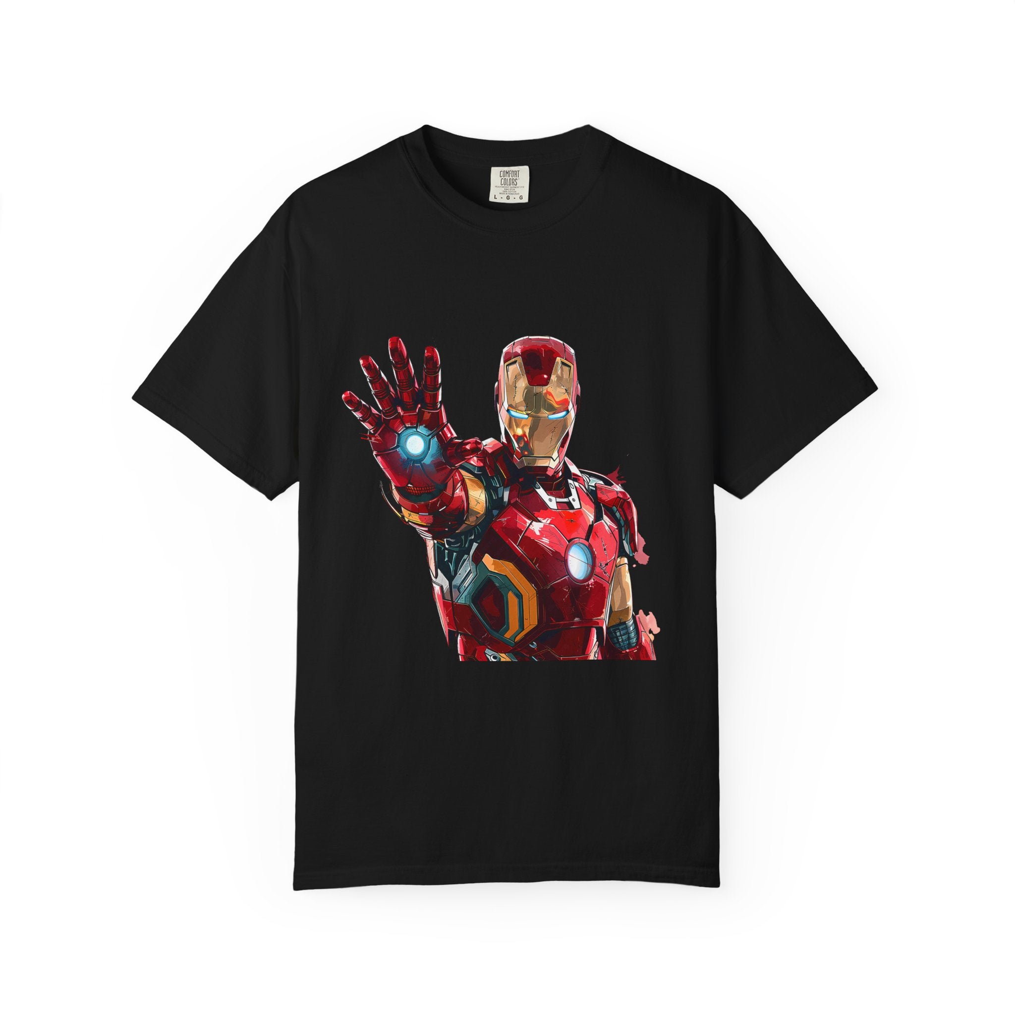 Marvel Iron Man Repulsor Blast Print Graphic Cotton Tee T-Shirt - The Eezee Shop