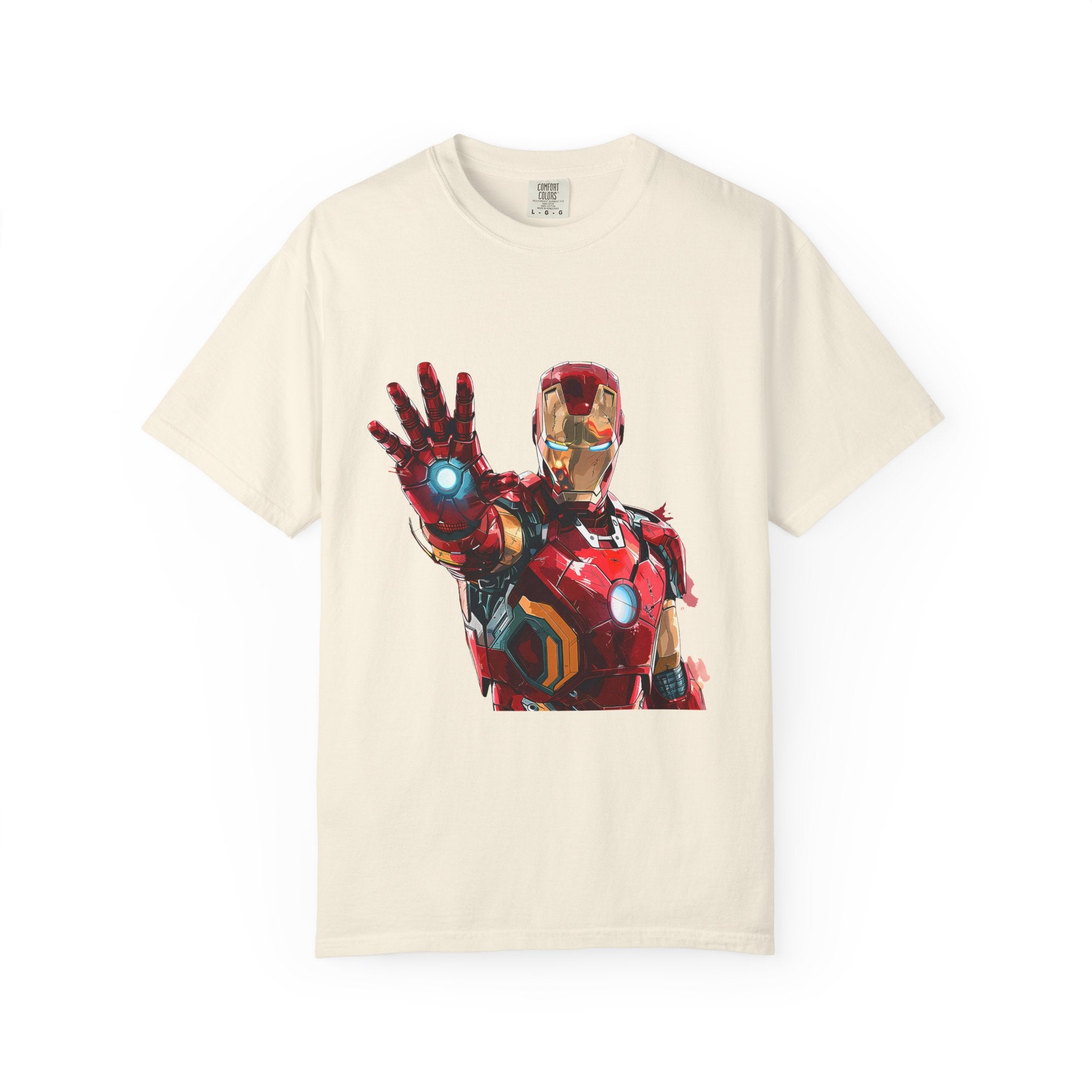 Marvel Iron Man Repulsor Blast Print Graphic Cotton Tee T-Shirt - The Eezee Shop