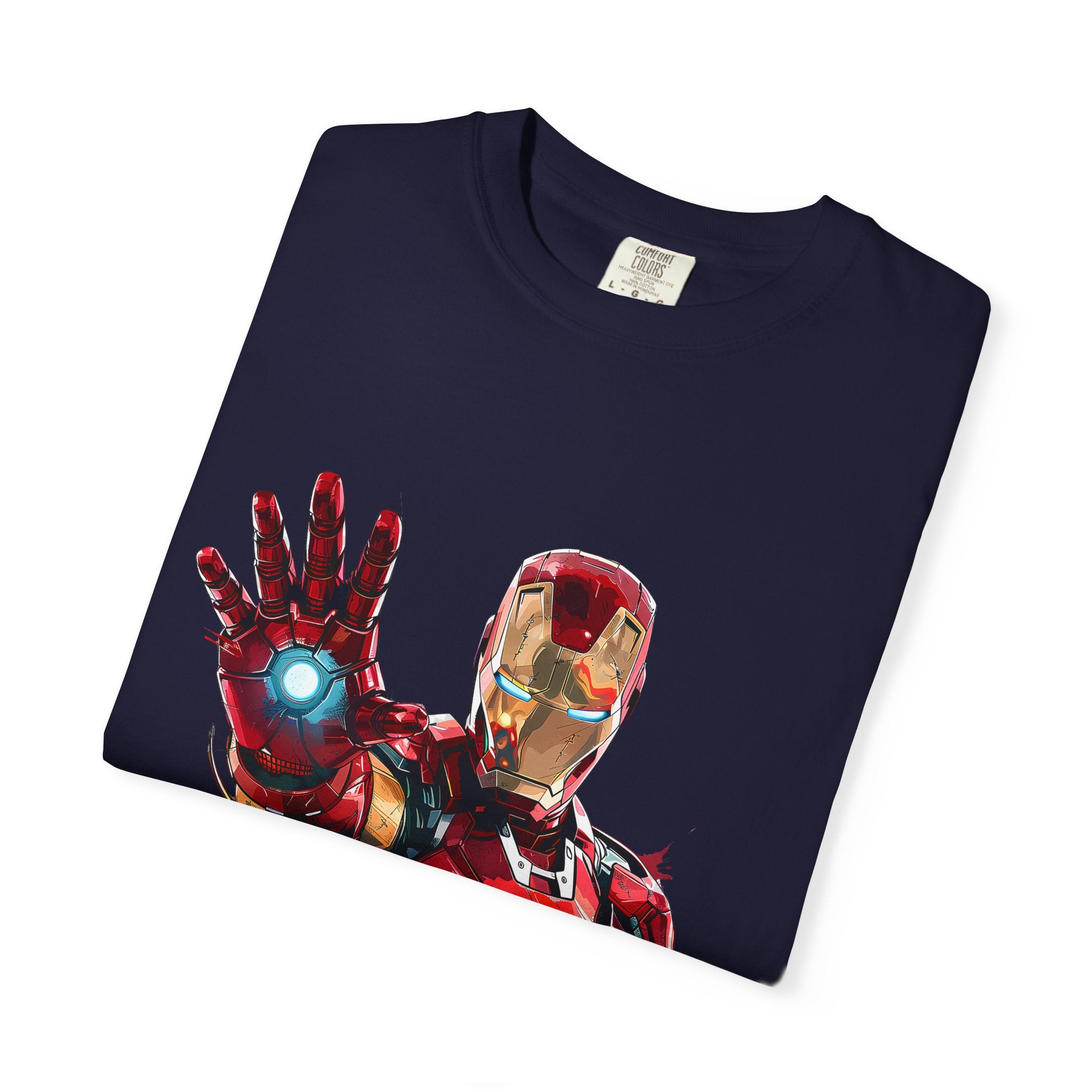 Marvel Iron Man Repulsor Blast Print Graphic Cotton Tee T-Shirt - The Eezee Shop