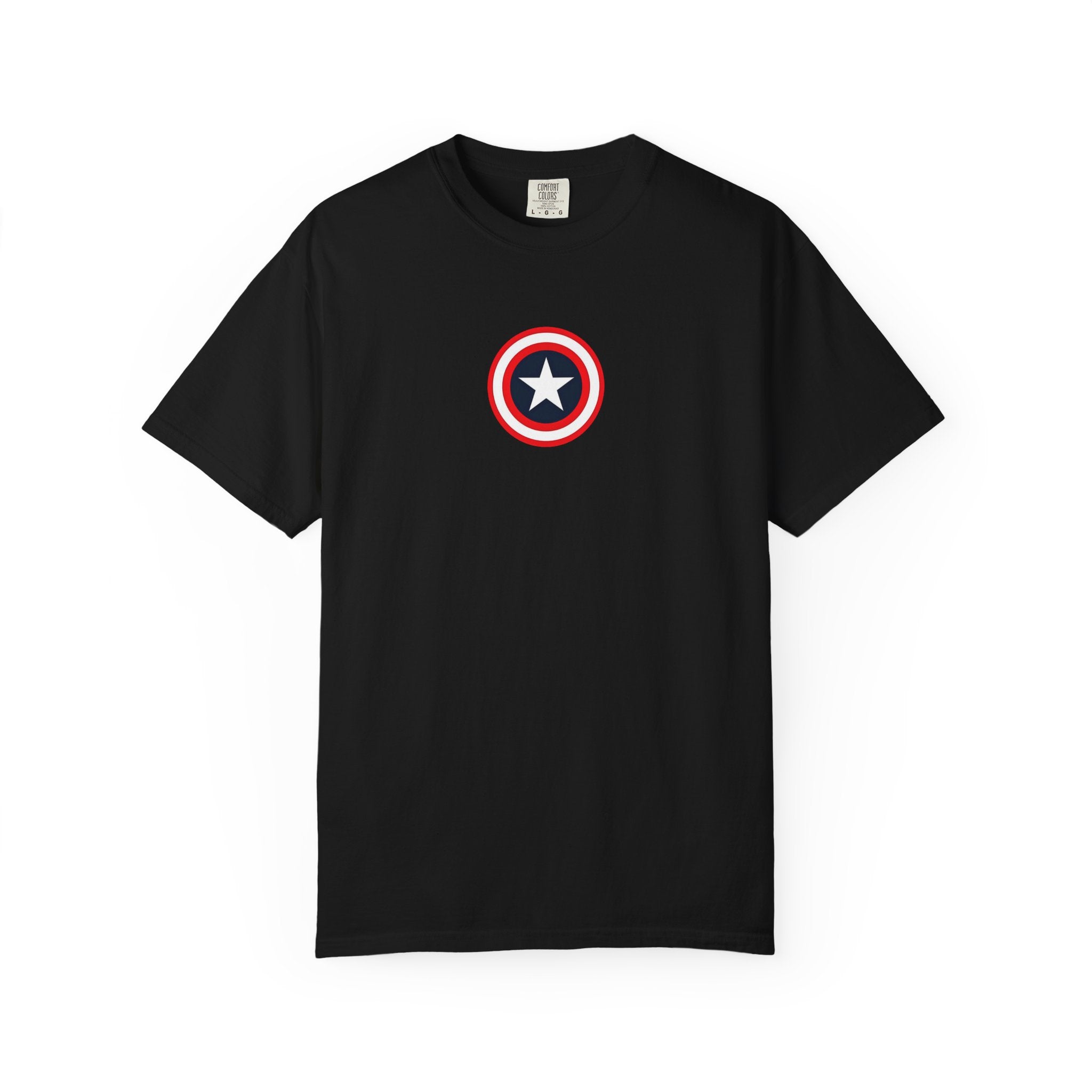 Captain America Shield Unisex T-Shirt Garment Dyed Marvel Superhero Tee T-Shirt - The Eezee Shop