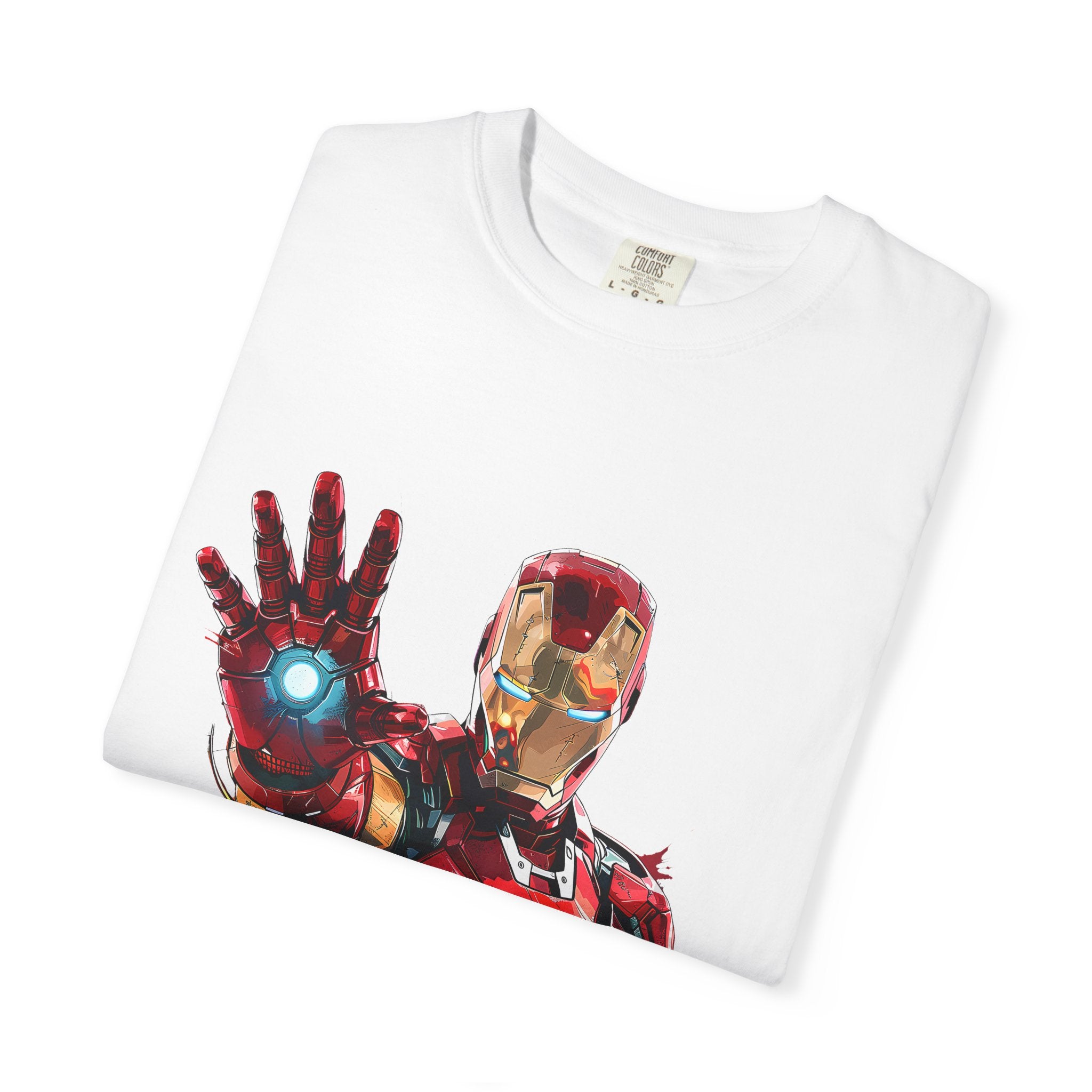 Marvel Iron Man Repulsor Blast Print Graphic Cotton Tee T-Shirt - The Eezee Shop