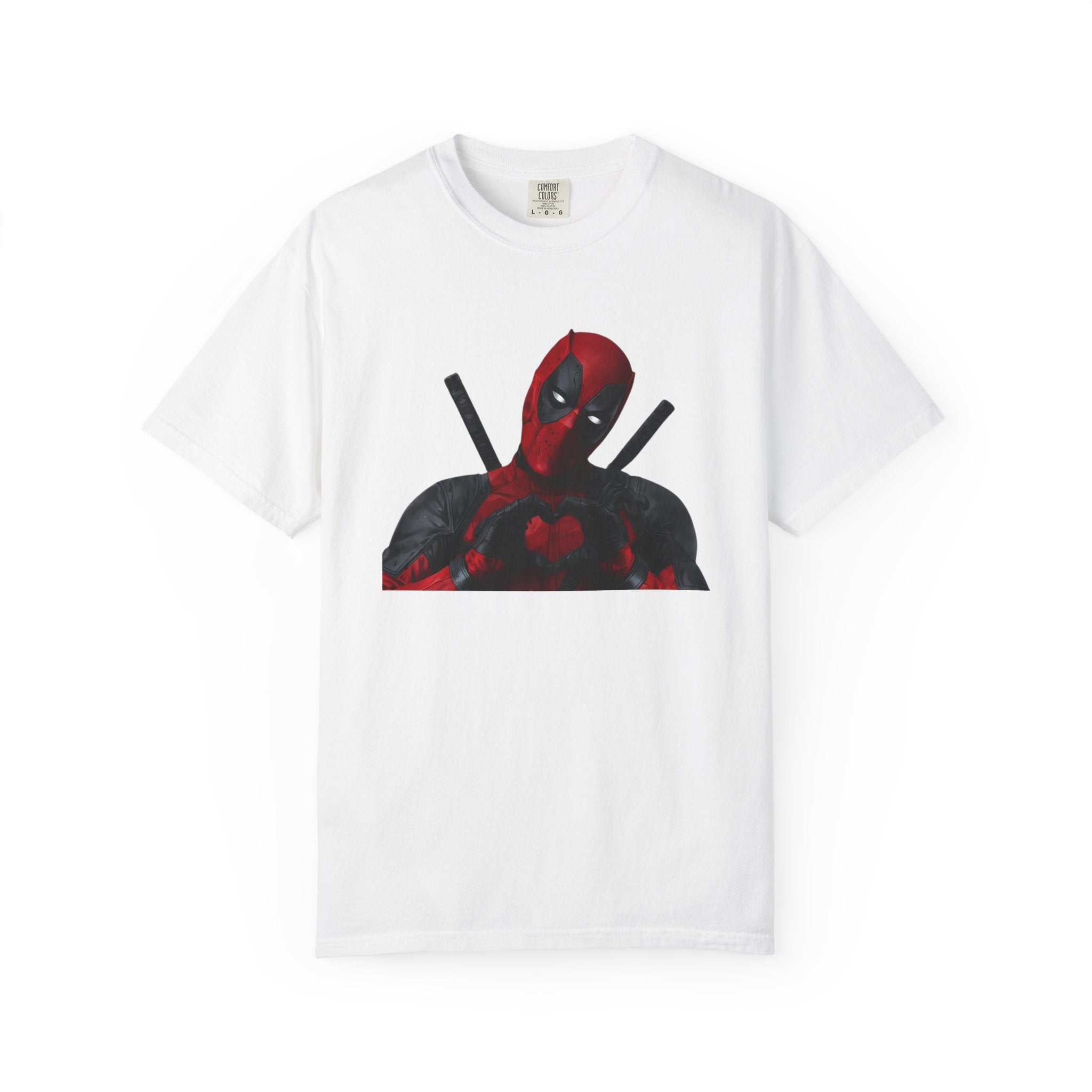 Marvel Deadpool Heart Hands Realistic Print Unisex Cotton T-Shirt T-Shirt - The Eezee Shop