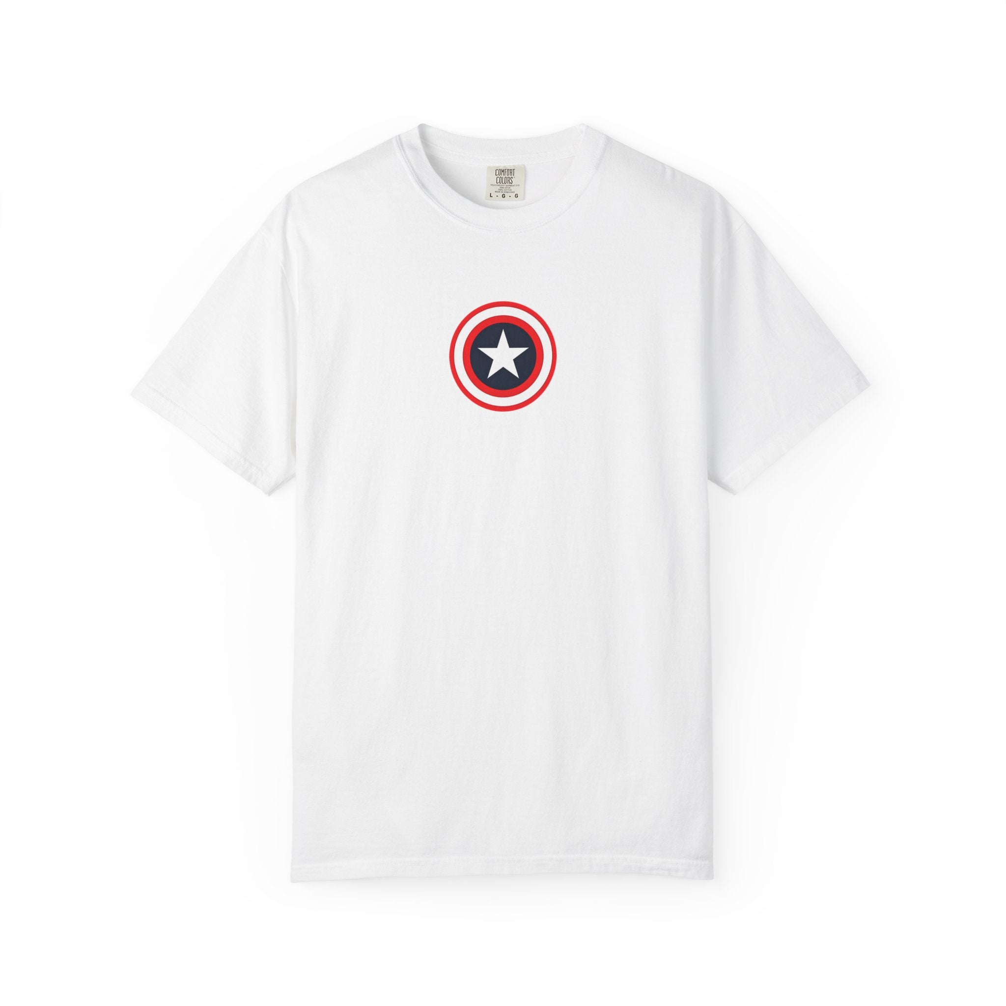 Captain America Shield Unisex T-Shirt Garment Dyed Marvel Superhero Tee T-Shirt - The Eezee Shop