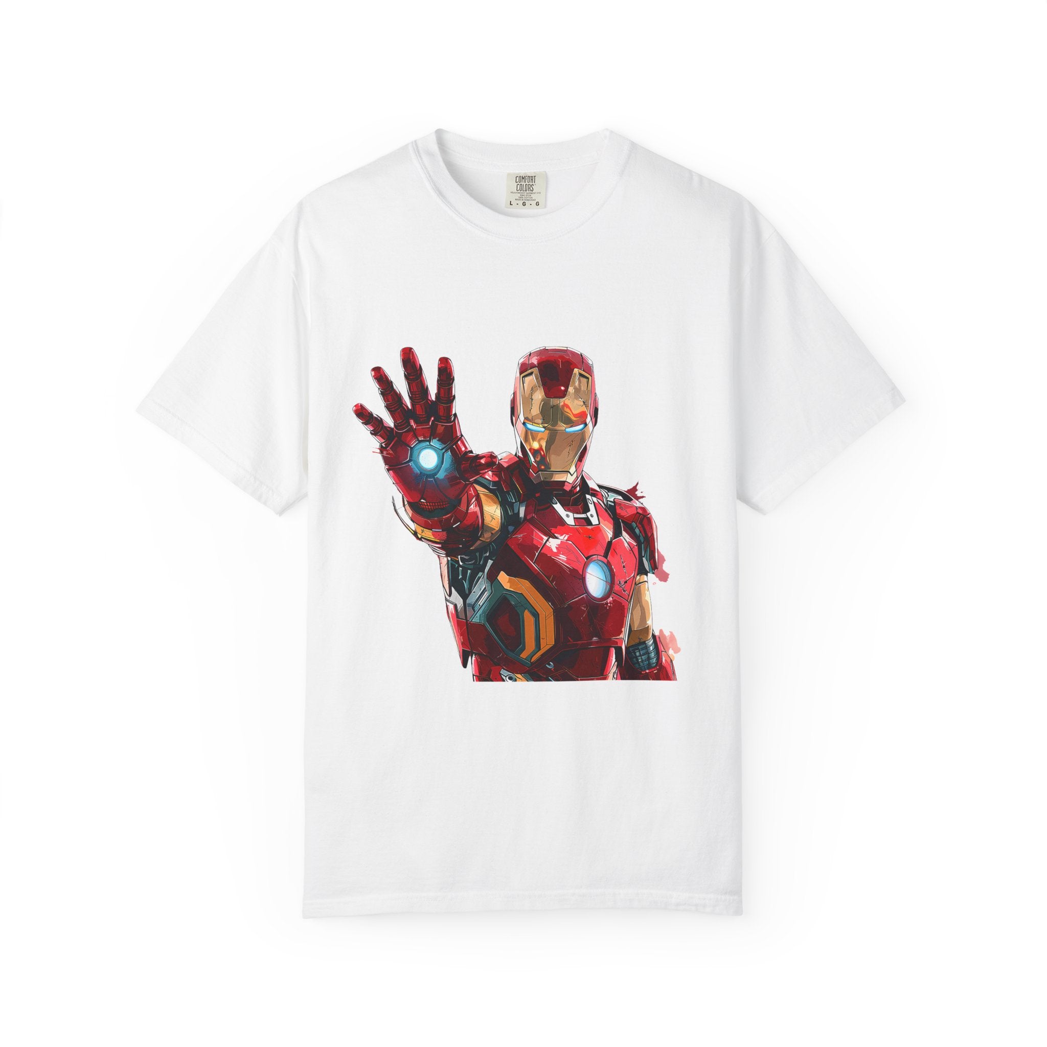 Marvel Iron Man Repulsor Blast Print Graphic Cotton Tee T-Shirt - The Eezee Shop