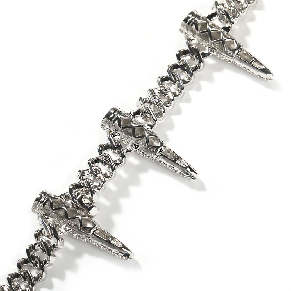 Black Panther Cuban Link Necklace | 12mm Rhinestone Chain Jewelry - The Eezee Shop