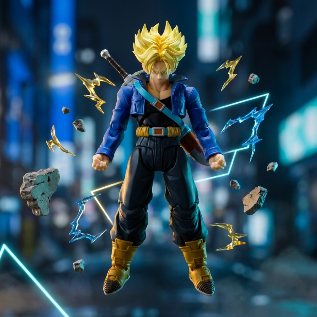 Dragon Ball Z SHF Super Saiyan Trunks Action Figure Anime Figure - The Eezee Shop