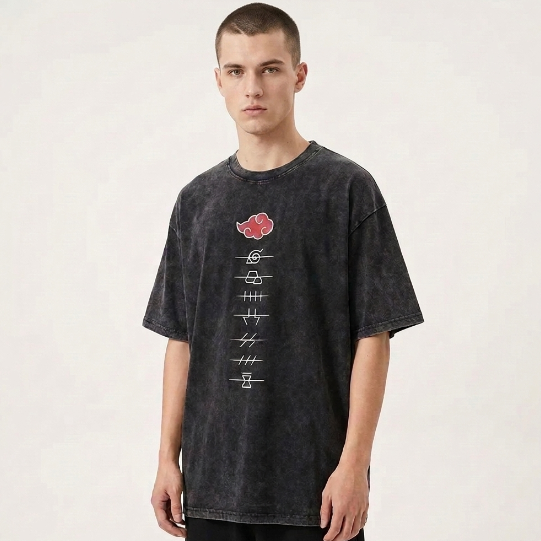 Akatsuki Naruto Oversized Retro Anime Graphic Men Tees Clothing Anime Tshirts - The Eezee Shop