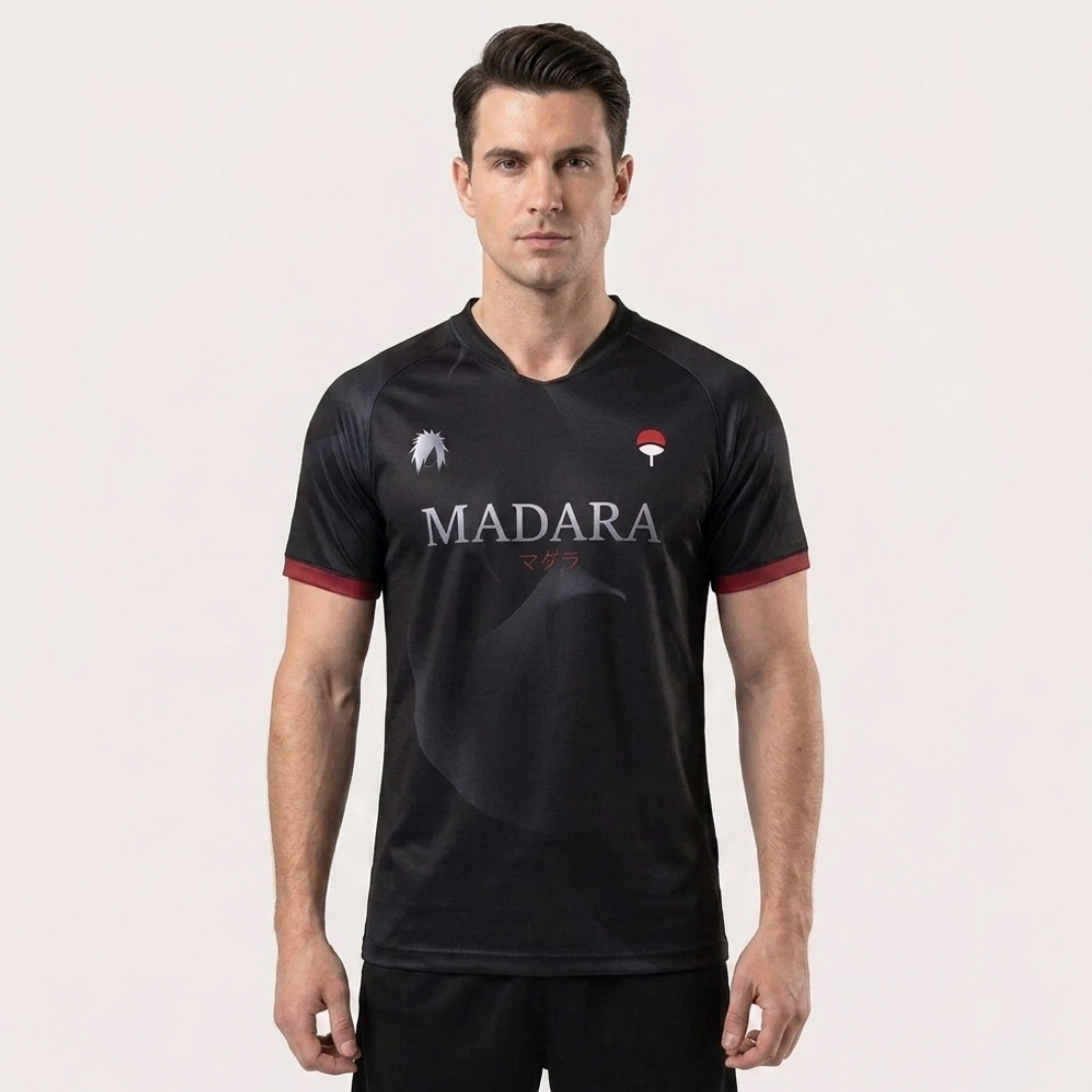 Madara Uchiha Naruto Football Jersey Streetwear Anime Tshirts - The Eezee Shop
