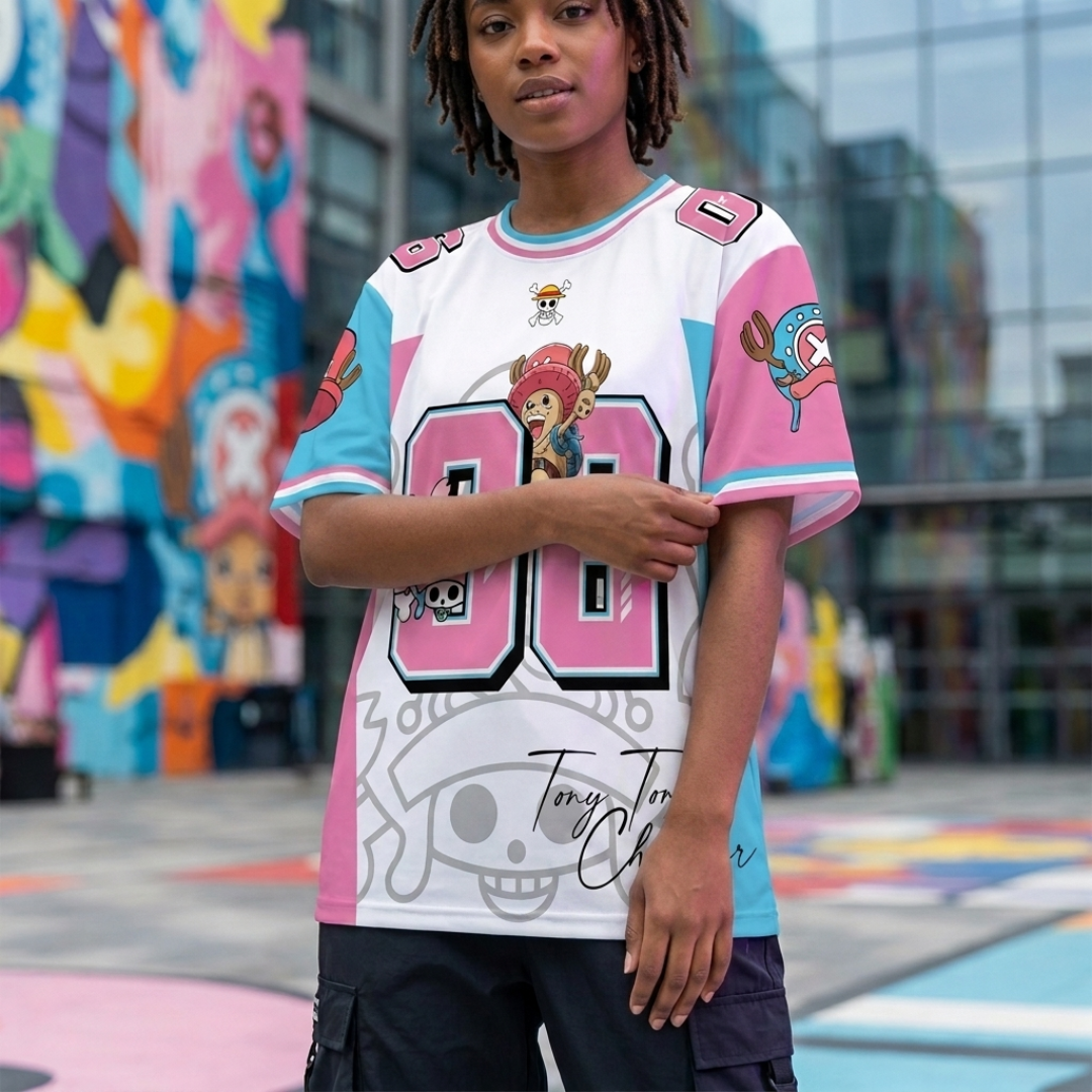 Tony Tony Chopper One Piece Jersey Shorts Streetwear Anime Tshirts - The Eezee Shop
